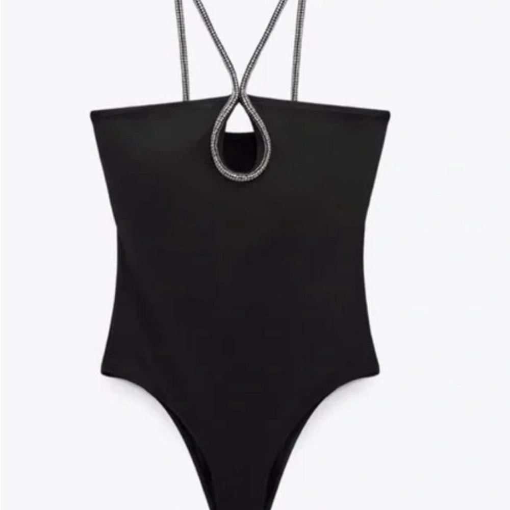 NWT Zara Cut-Out Jewel Swimsuit